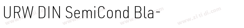 URW DIN SemiCond Bla字体转换